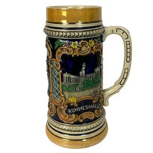 Vintage German Ceramic Beer Stein Hofbrauhaus Munich Collectible Mug